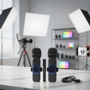 K8 Dual Wireless Microphone | For Iphones & Android | Active Noice Cancellation