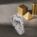 White & Black Minimalist Watch with Arabic Numerals | Durable Resin Strap