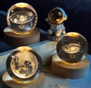 USB LED Galaxy Crystal Ball Lamp | 3D Planet & Moon Night Light