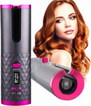 Cordless Auto Hair Curler with LCD Display – 6 Adjustable Temperature Settings