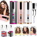 Cordless Auto Hair Curler with LCD Display – 6 Adjustable Temperature Settings