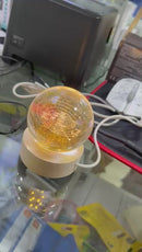 USB LED Galaxy Crystal Ball Lamp | 3D Planet & Moon Night Light